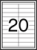 number / layout of labels on a sheet